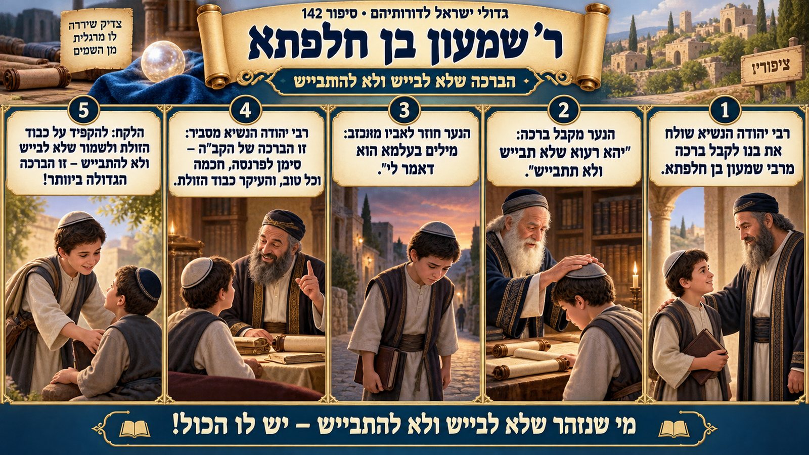 תמונת סיכום — ר' שמעון בן חלפתא: ר' שמעון בן חלפתא
